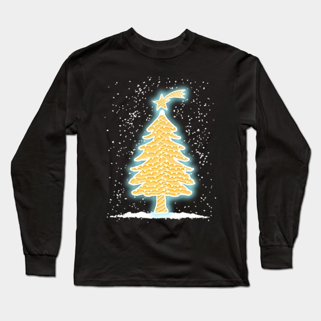 GINGERBREAD CHRISTMAS TREE Long Sleeve T-Shirt by KARMADESIGNER T-SHIRT SHOP